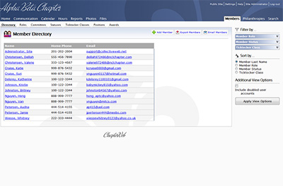 Members Listing